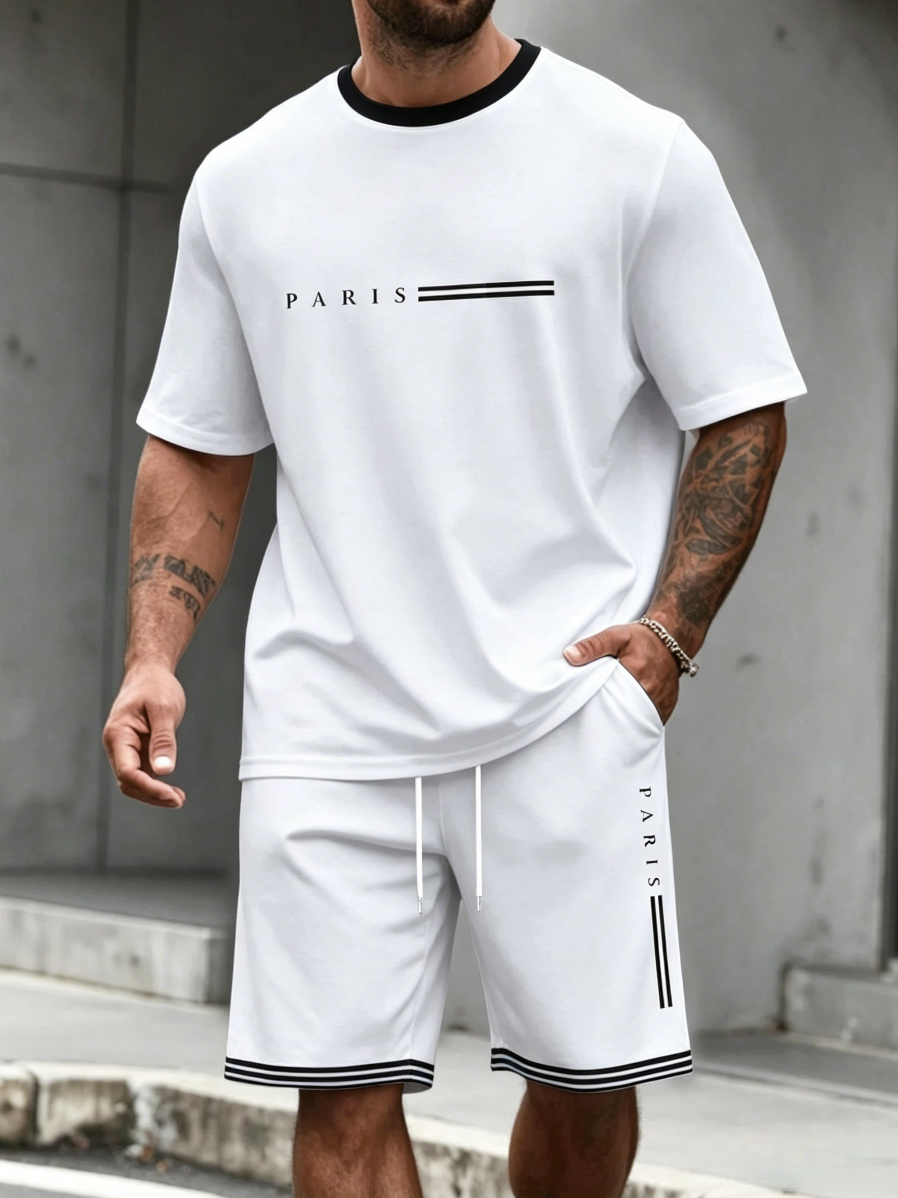 Men'S Accessories Pouch - Men's Tracksuit 2 Piece ​O-neck Short