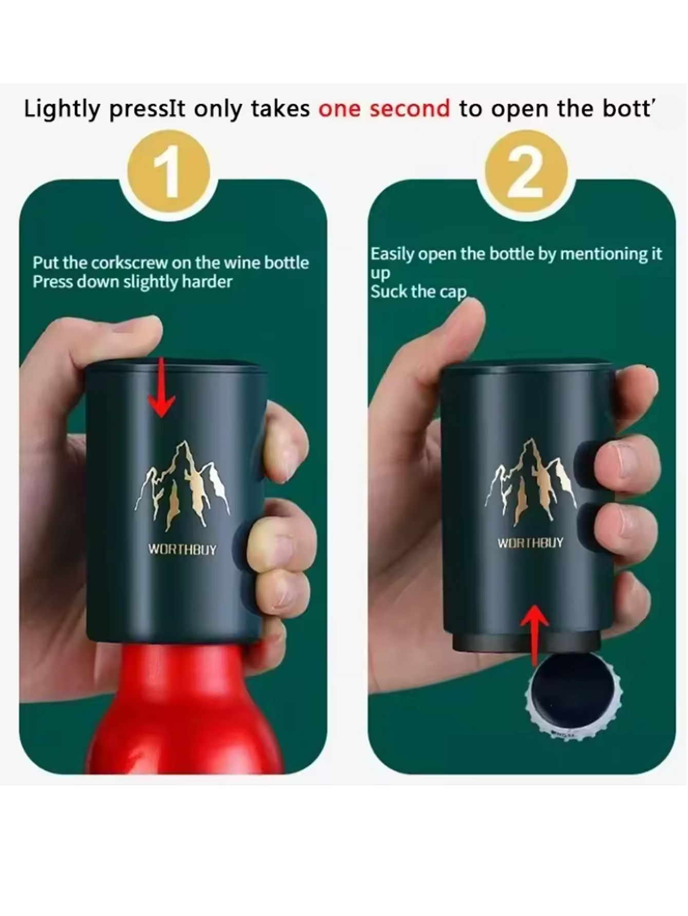 Flask Stainless Steel - 1Pcs Automatic Beer Bottle Opener Stainless