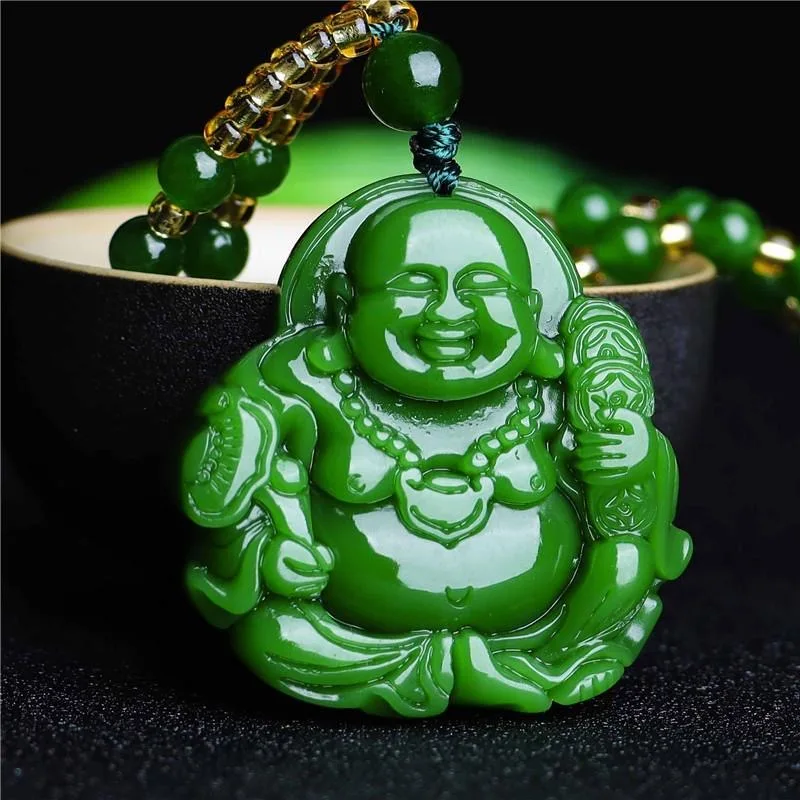 Chinese Green Jade Maitreya Bu - Men'S Vegan Accessories reseña y precio