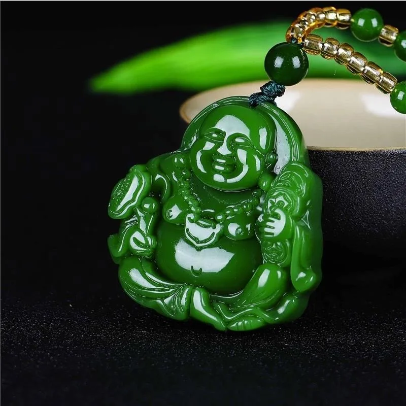 Chinese Green Jade Maitreya Bu - Men'S Vegan Accessories reseña y precio