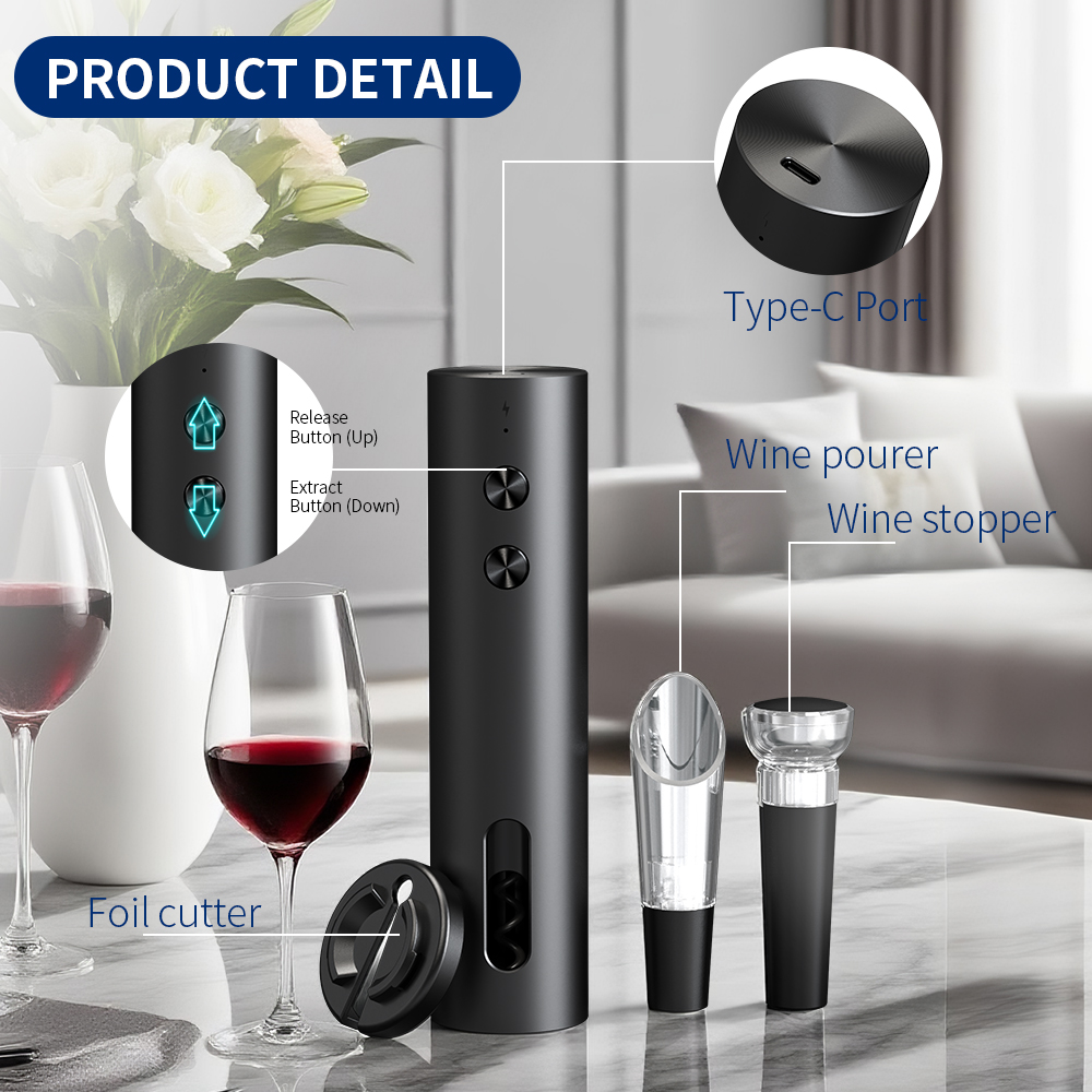 4-in-1 Electric Bottle Wine Op - Flask Stainless Steel reseña y precio