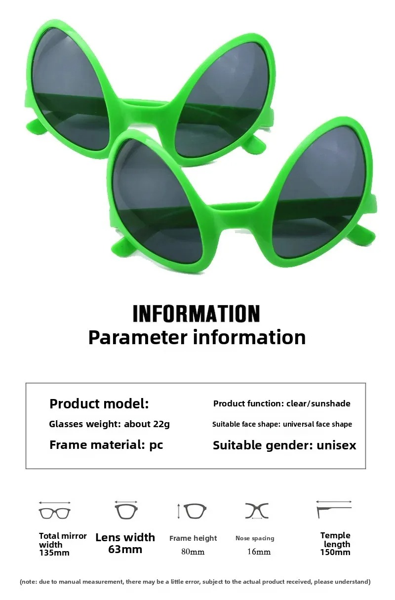 Green Alien Martian Quirky Sun - Men Accessories Fashion reseña y precio