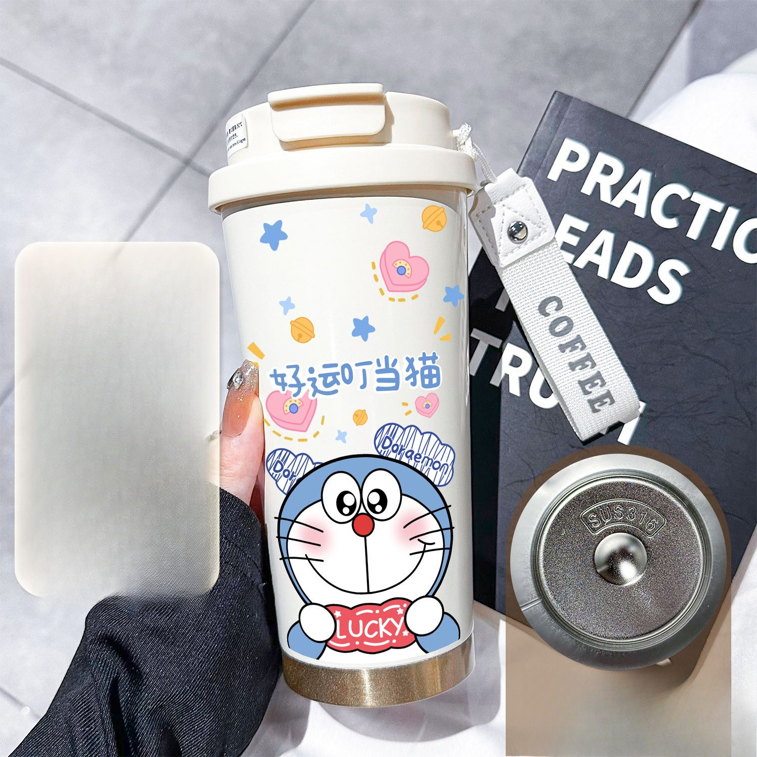 Doraemon Thermos Blue Fat Man  - Men Accessories Aesthetic reseña y precio