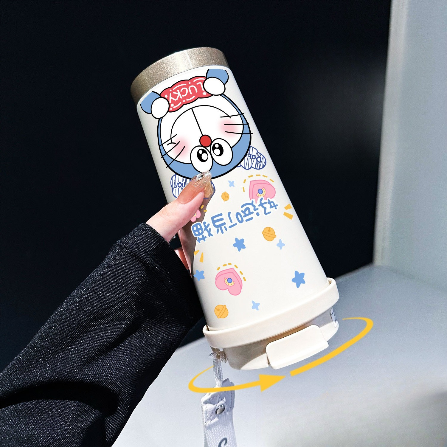 Doraemon Thermos Blue Fat Man  - Men Accessories Aesthetic reseña y precio
