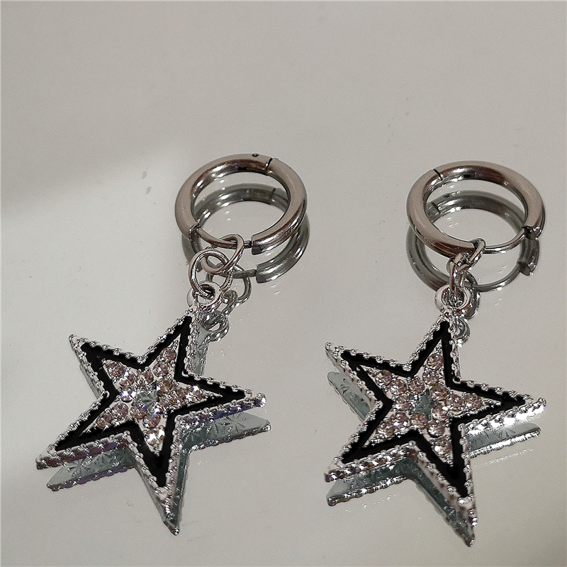 Shiny Zircon Star Pentagram Pe - Men Accessories Aesthetic reseña y precio