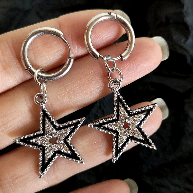 Shiny Zircon Star Pentagram Pe - Men Accessories Aesthetic reseña y precio