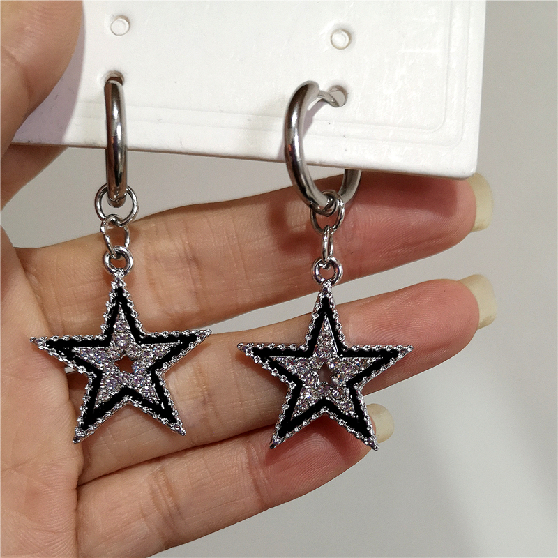 Shiny Zircon Star Pentagram Pe - Men Accessories Aesthetic reseña y precio