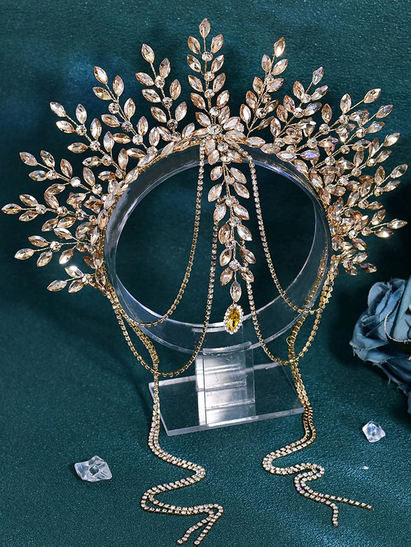 1pc Luxurious Bridal Crown Hea - Men Accessories Fashion reseña y precio