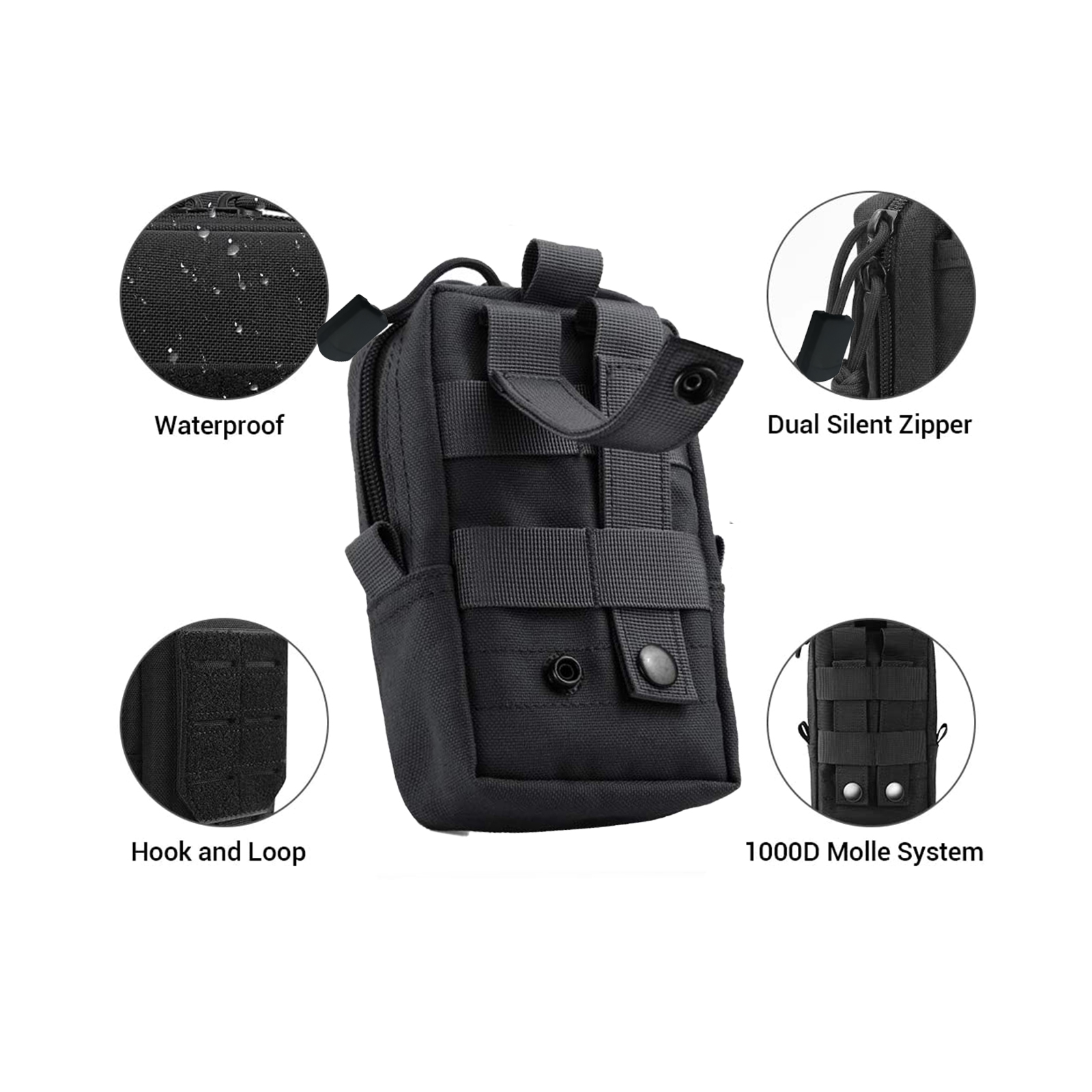 Tactical Molle Pouch Waist Bag - Men Accessories Bag reseña y precio