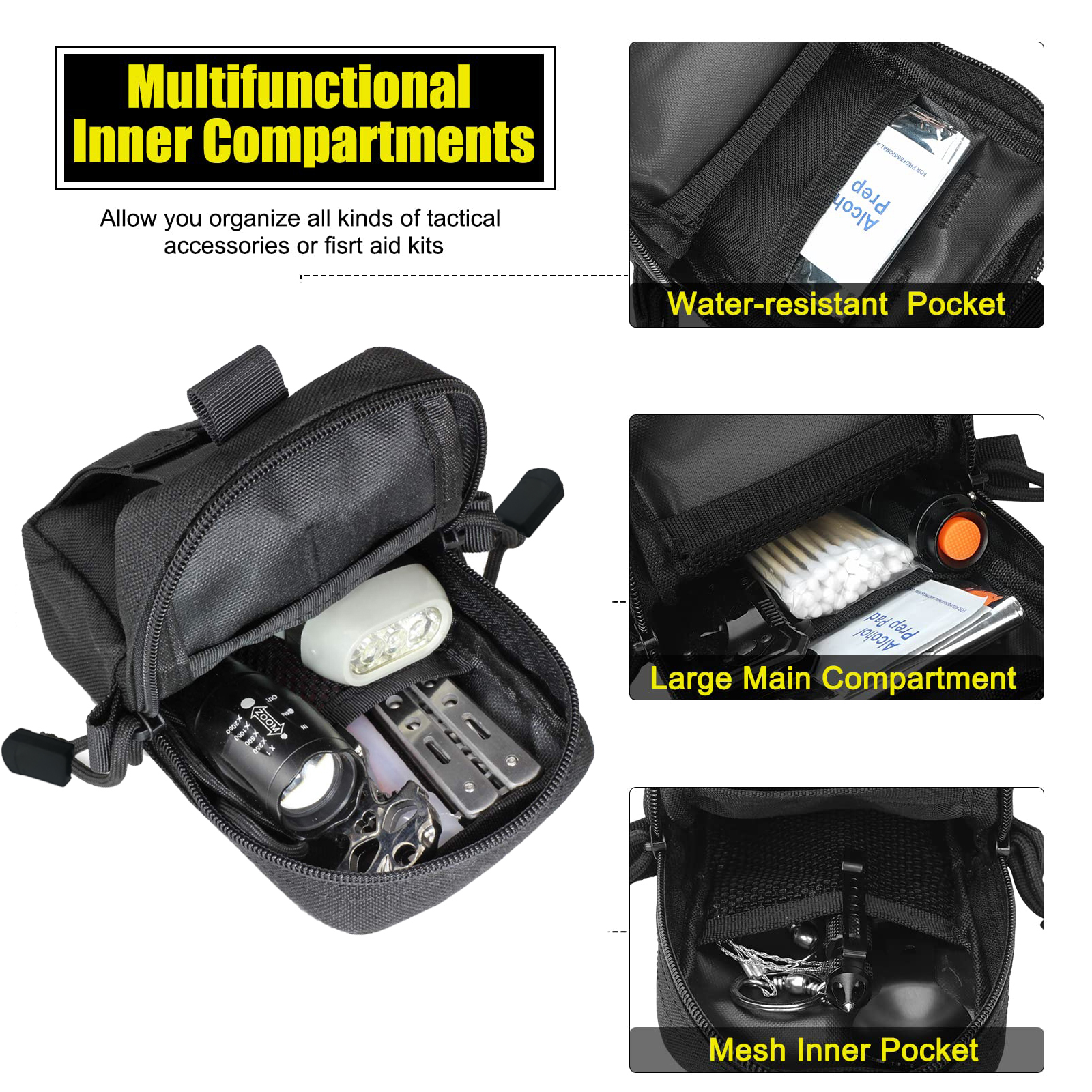 Tactical Molle Pouch Waist Bag - Men Accessories Bag reseña y precio