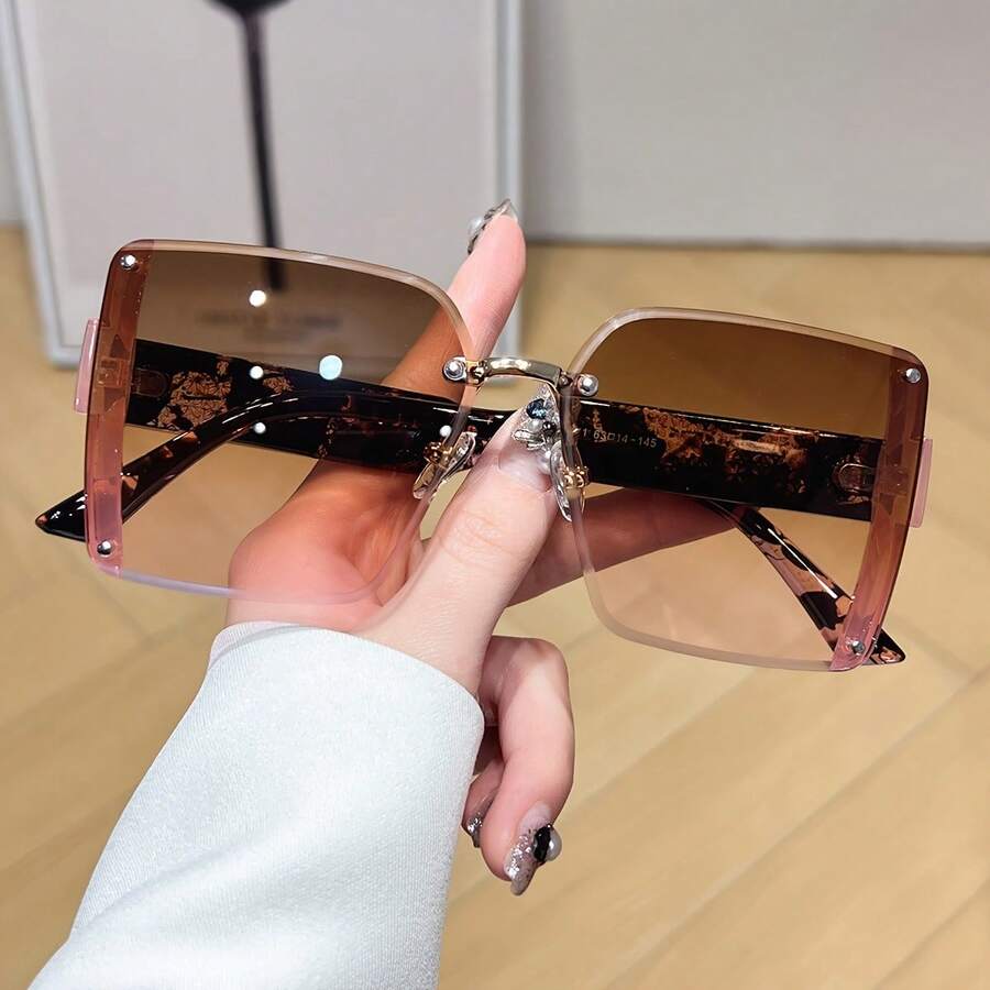 Oversized Frameless Square Gra - Men Accessories Fashion reseña y precio