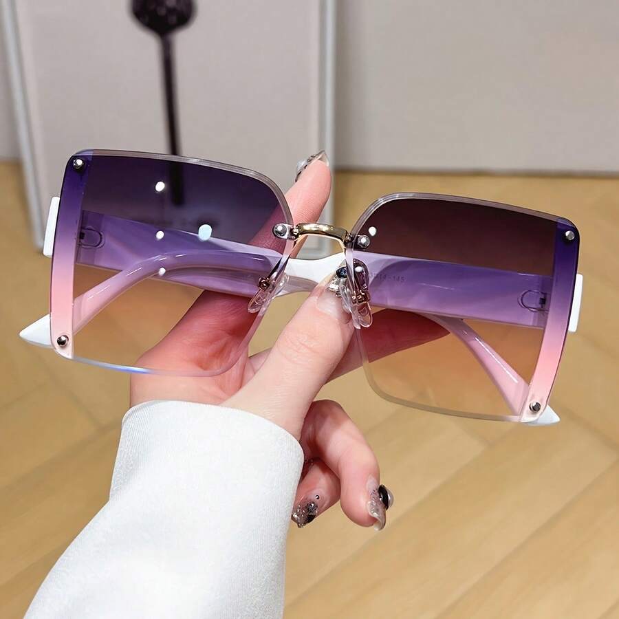Oversized Frameless Square Gra - Men Accessories Fashion reseña y precio