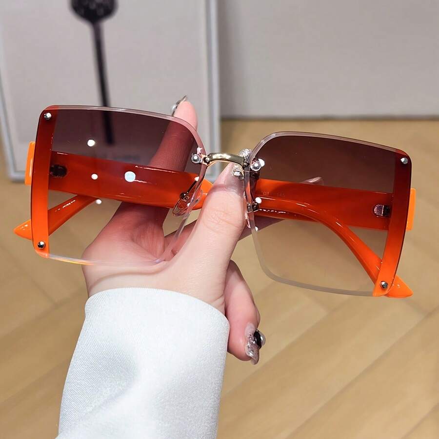 Oversized Frameless Square Gra - Men Accessories Fashion reseña y precio