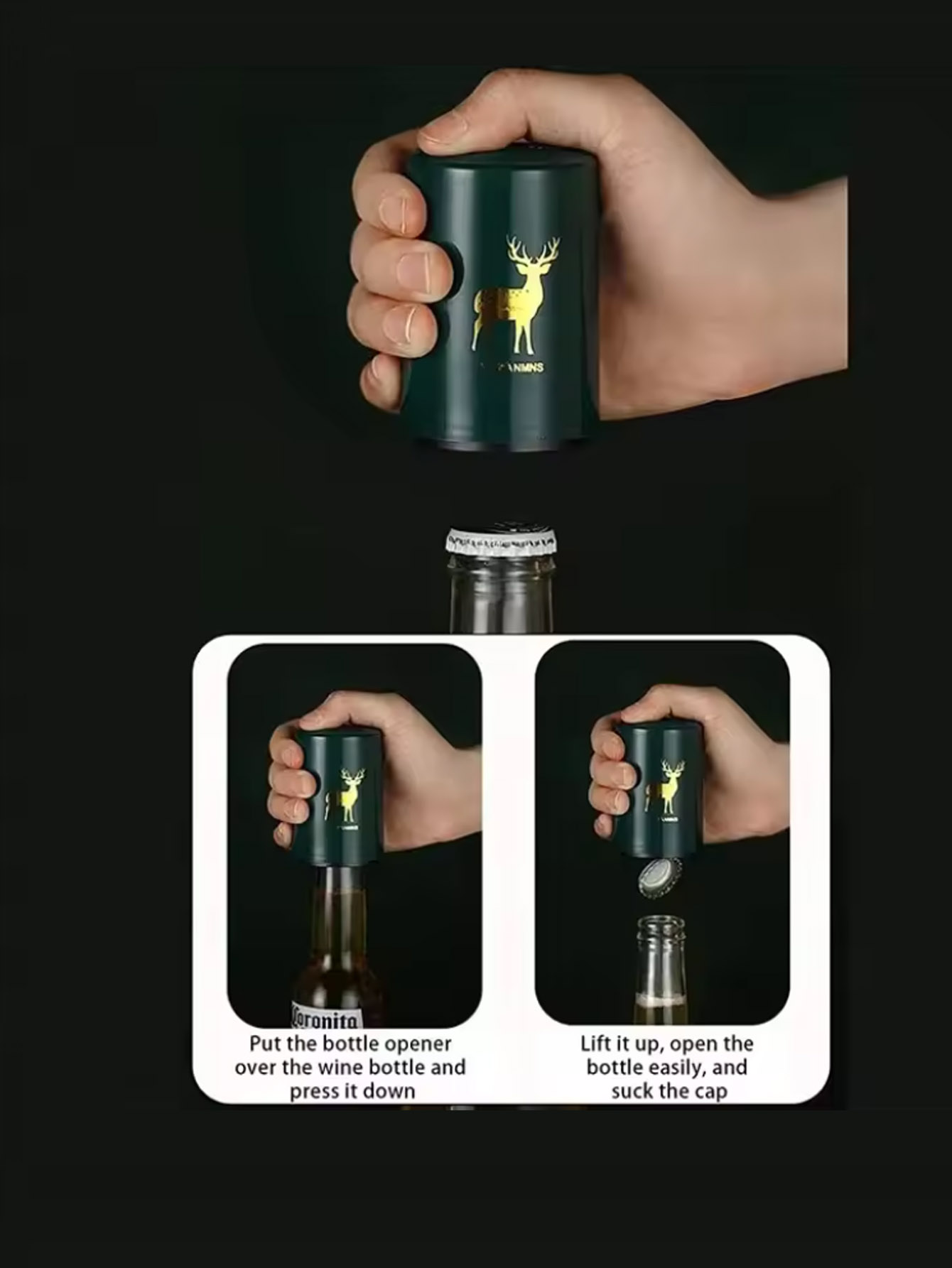 1Pcs Automatic Beer Bottle Ope - Flask Stainless Steel reseña y precio