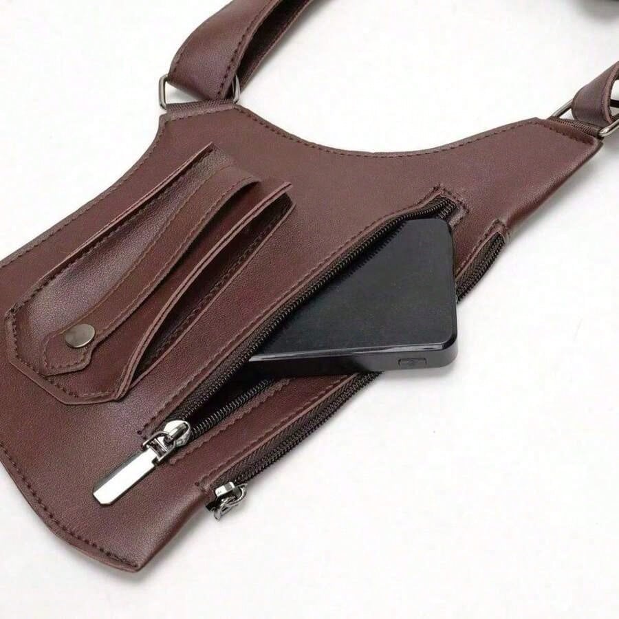 Leather Shoulder Armor Hidden  - Men Accessories Bag reseña y precio