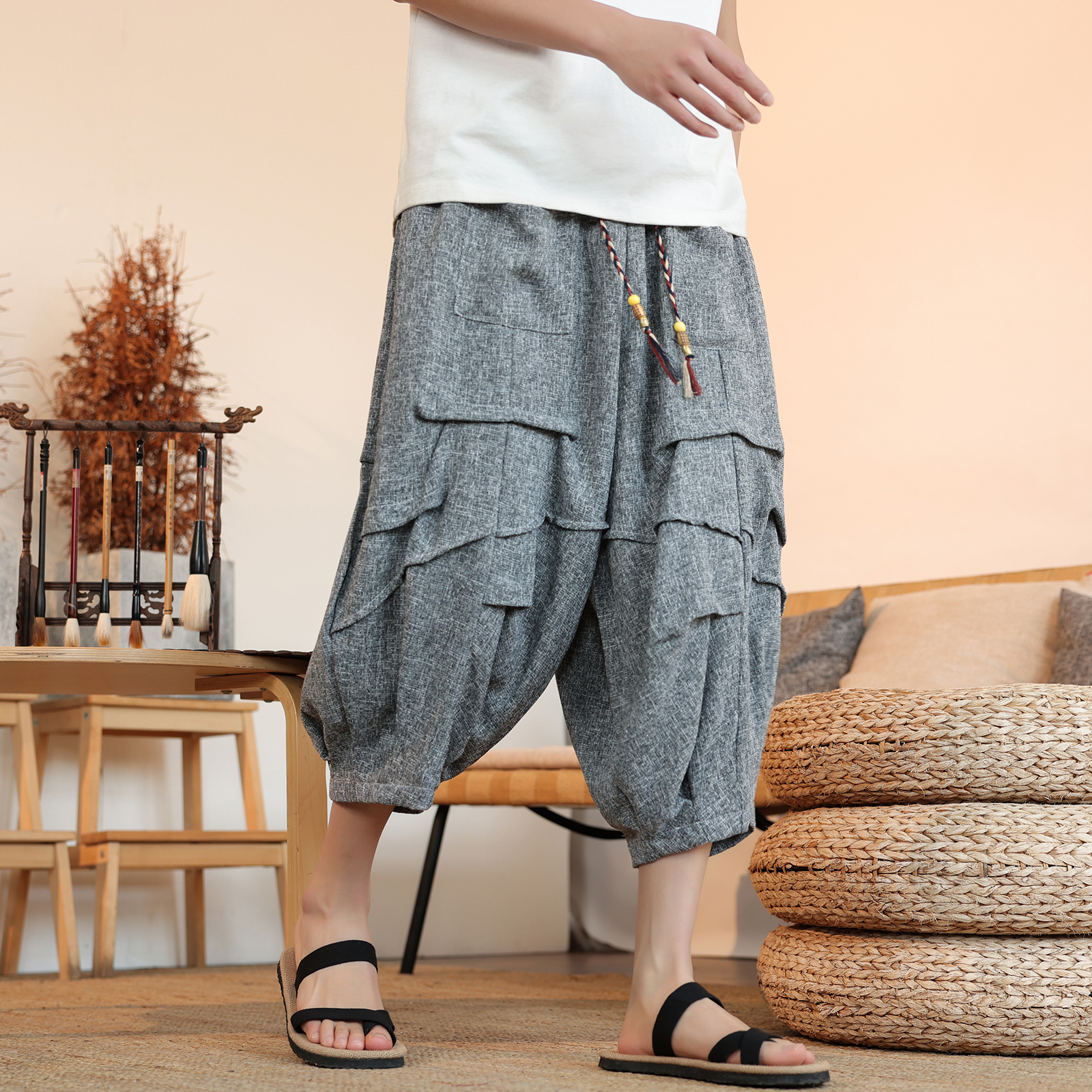 Summer Lantern Pants Men Japan - Men'S Kimono Accessories reseña y precio