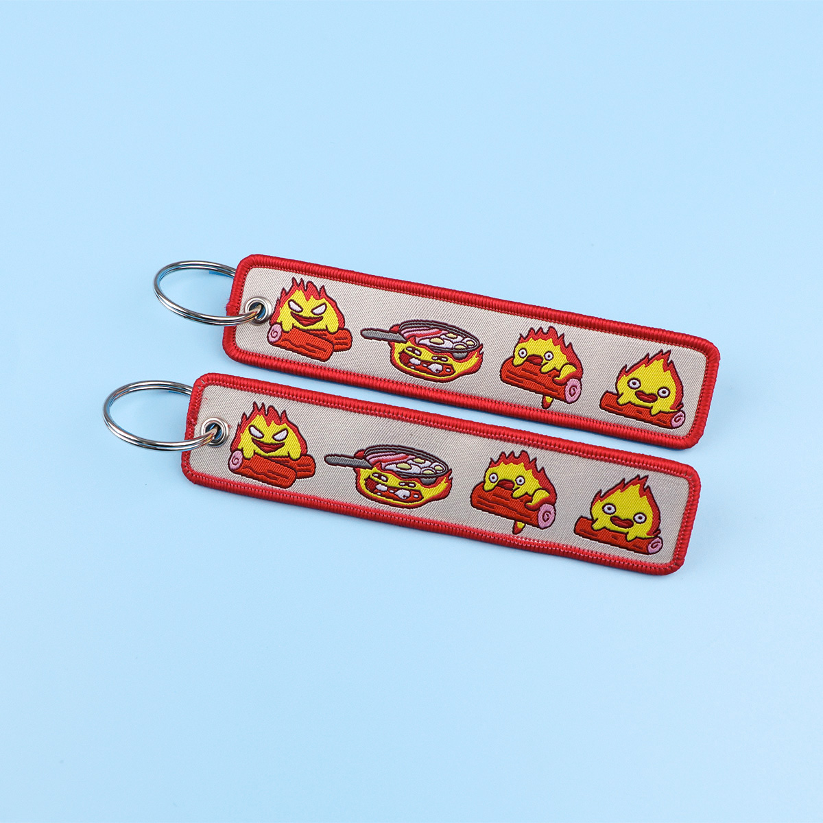 Anime Fire Embroidery Key Fobs - Men Accessories Bag reseña y precio