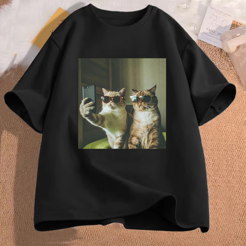 Cat Meme Funny Graphic T-Shirt - Men Accessories Aesthetic reseña y precio