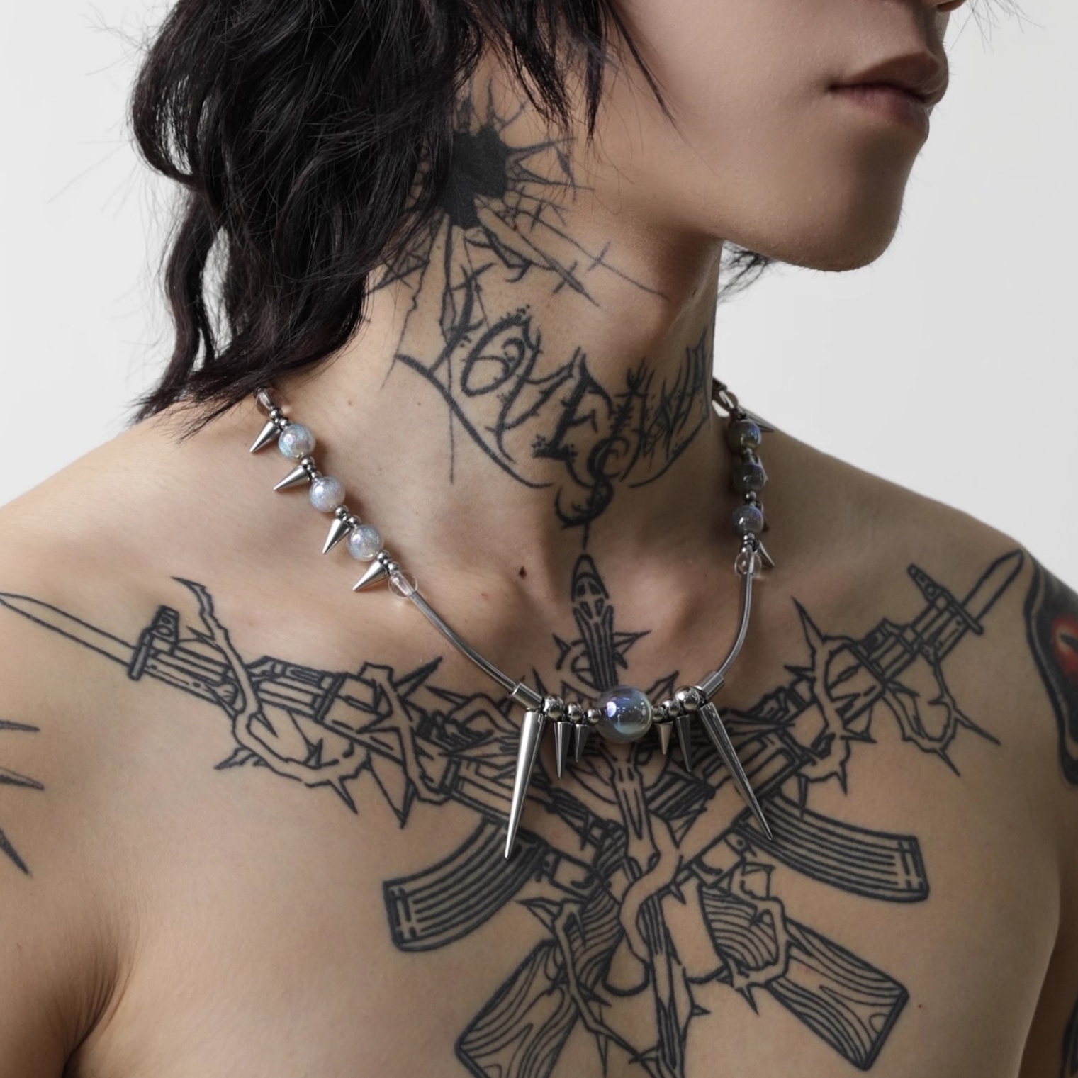 Titanium Steel Rivet Choker Fo - Men Accessories Aesthetic reseña y precio