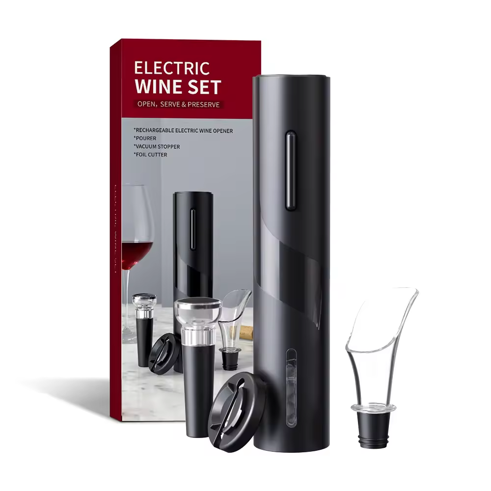 Electric Wine Opener Set House - Flask Stainless Steel reseña y precio