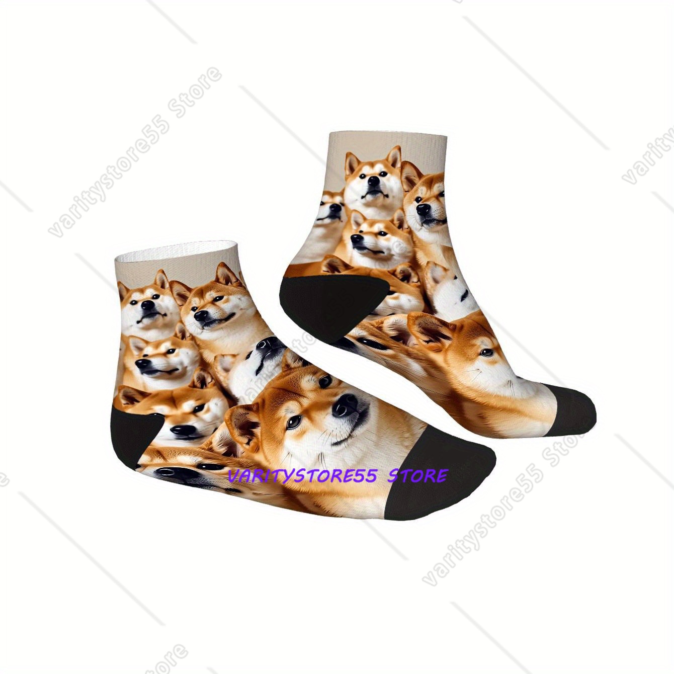 Cute Shiba Inu Print Ankle Soc - Men Accessories Fashion reseña y precio