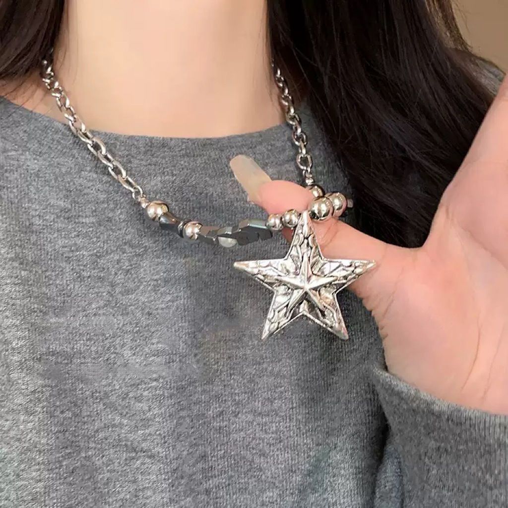 Gothic Star Pendant Necklace,  - Men Accessories Aesthetic reseña y precio