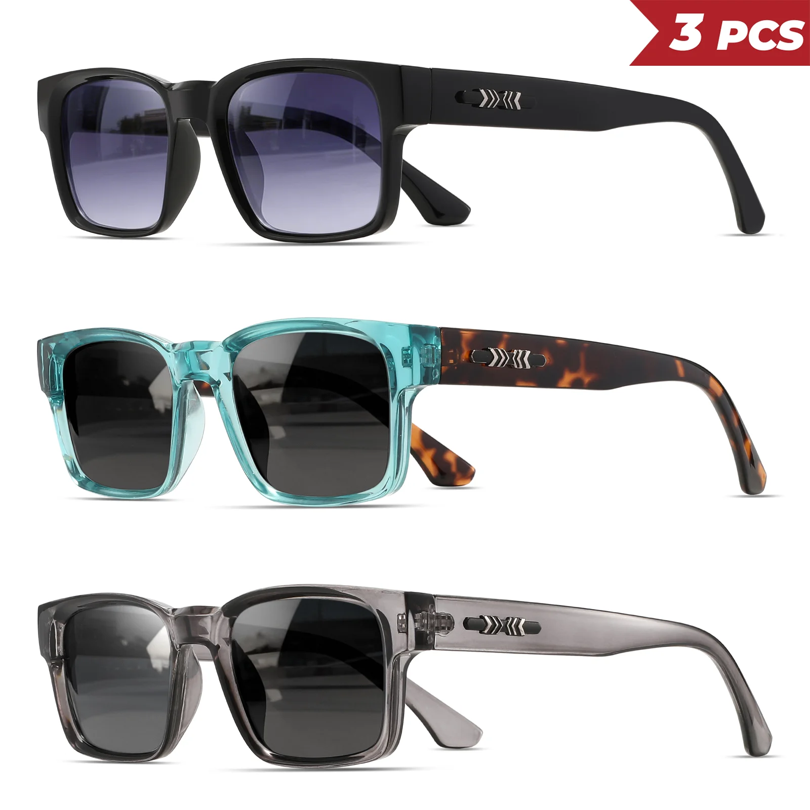 1/3PCS Oversize frame One-piec - Men Accessories Fashion reseña y precio