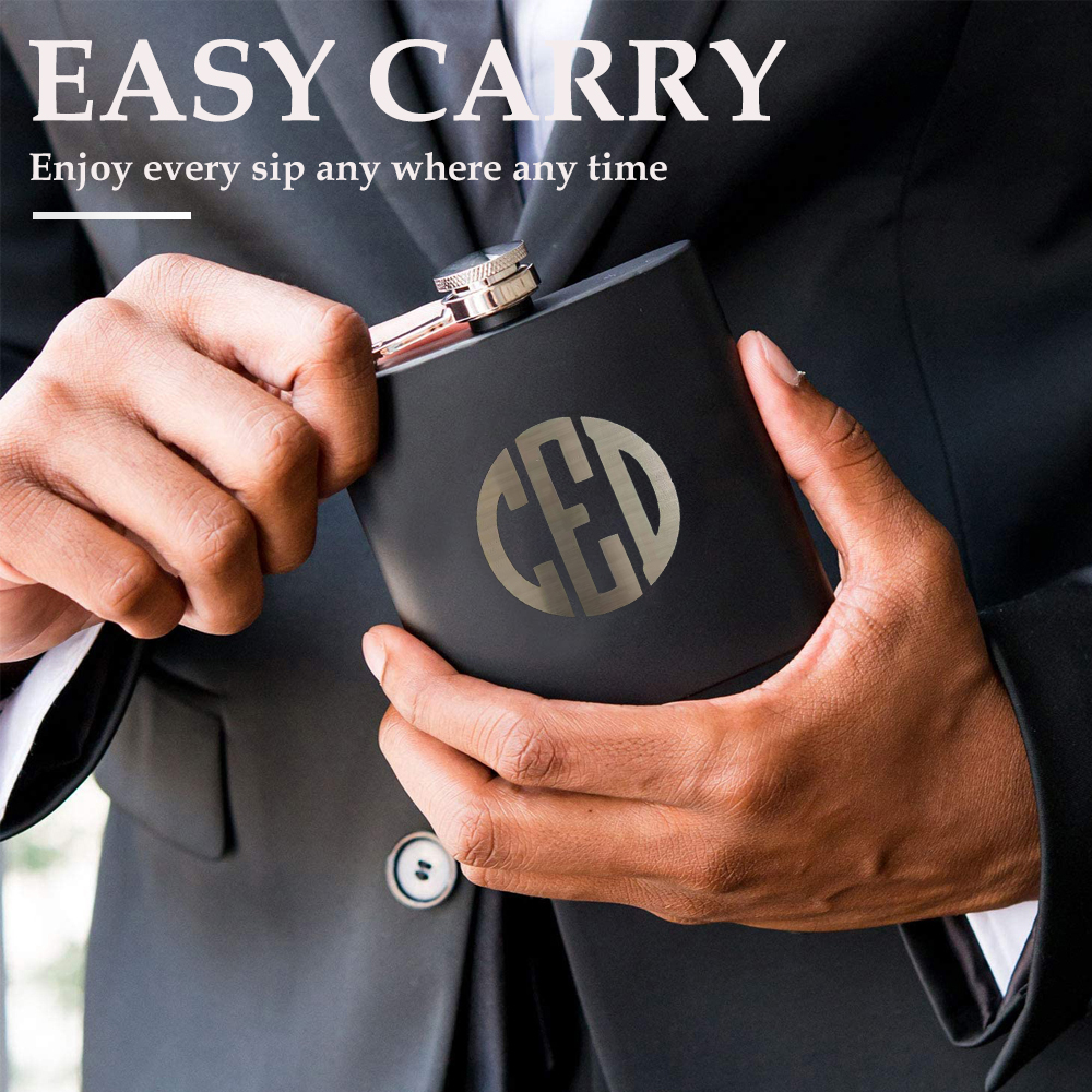 Custom Engraved Flask for Men  - Flask Stainless Steel reseña y precio